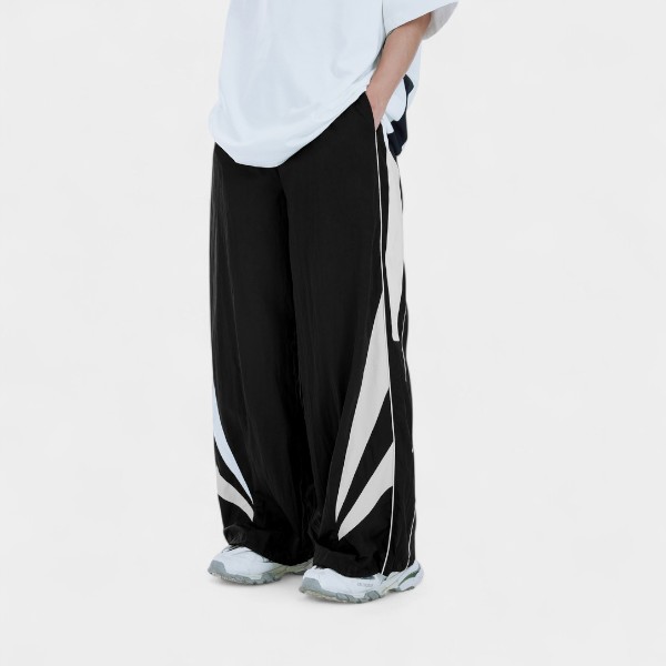 Herren Relaxed Fit/Loose Fit Fallschirmhose – Bild 2