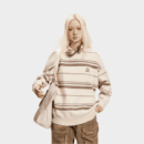 Unisex Strickpullover mit Textdruck und langen Ärmeln