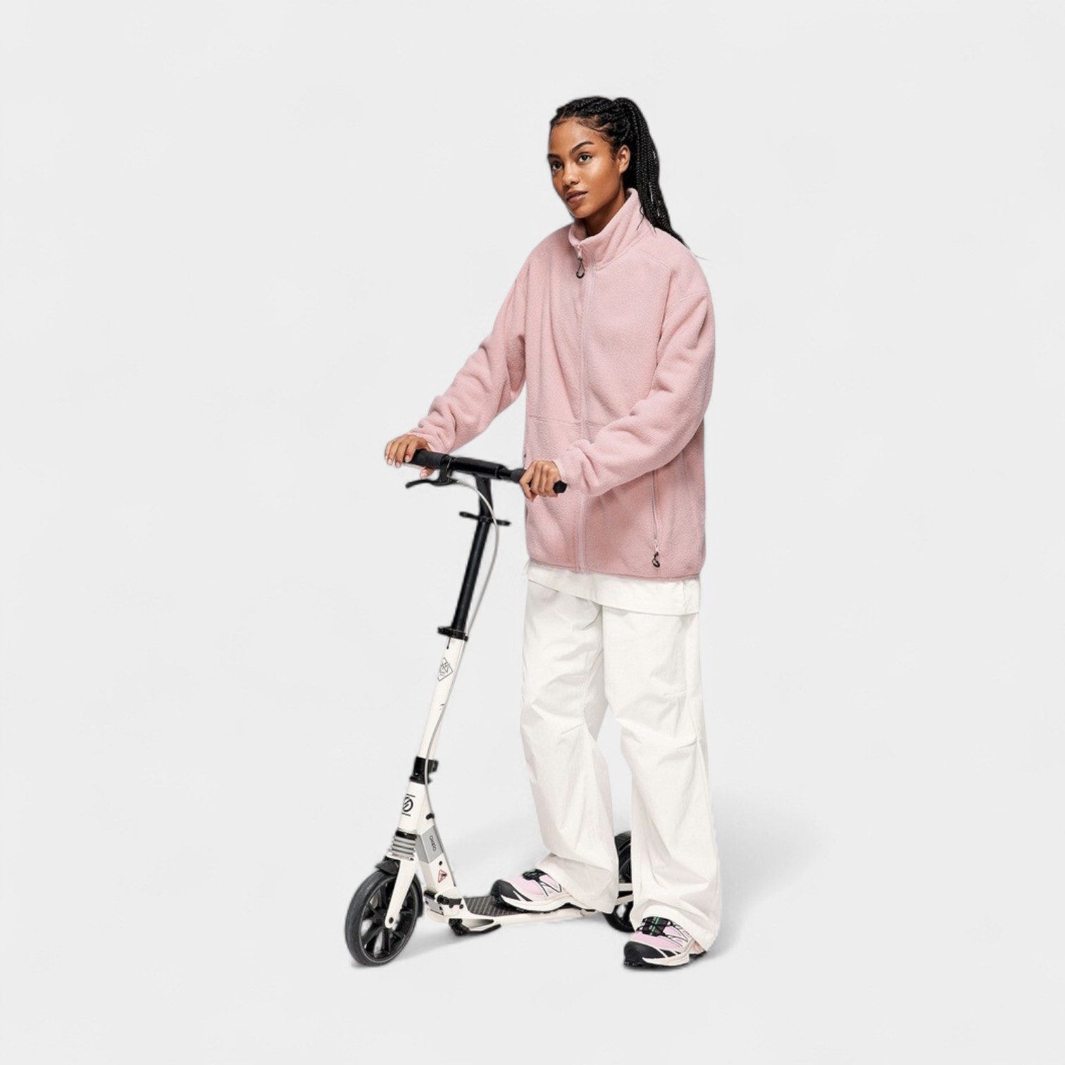 Unisex Regular Fit Fleecejacke mit langen Ärmeln – Bild 5