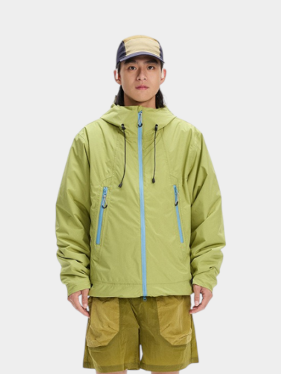 Unisex Regenjacke mit langen Ärmeln und normaler Passform