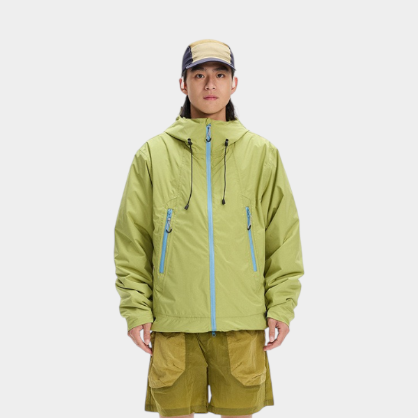 Unisex Regenjacke mit langen Ärmeln und normaler Passform
