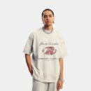 Unisex T-Shirt mit Textdruck und kurzen Ärmeln