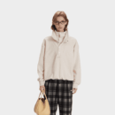 Damen Sweatshirt mit Karomuster und langen Ärmeln