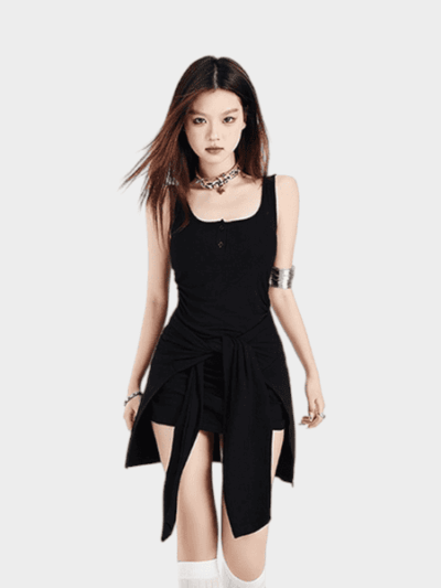 Damen Slim Fit Ärmelloses Kleid