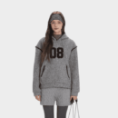 Damen Hoodie mit Textdruck und langen Ärmeln