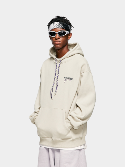 Unisex Hoodie mit Textdruck und langen Ärmeln