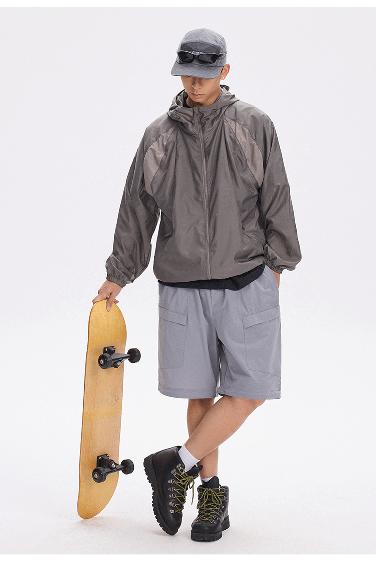 Unisex Regular Fit Windbreaker mit langen Ärmeln – Bild 3