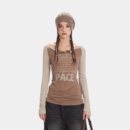 Damen Langarm T-Shirt mit Textdruck