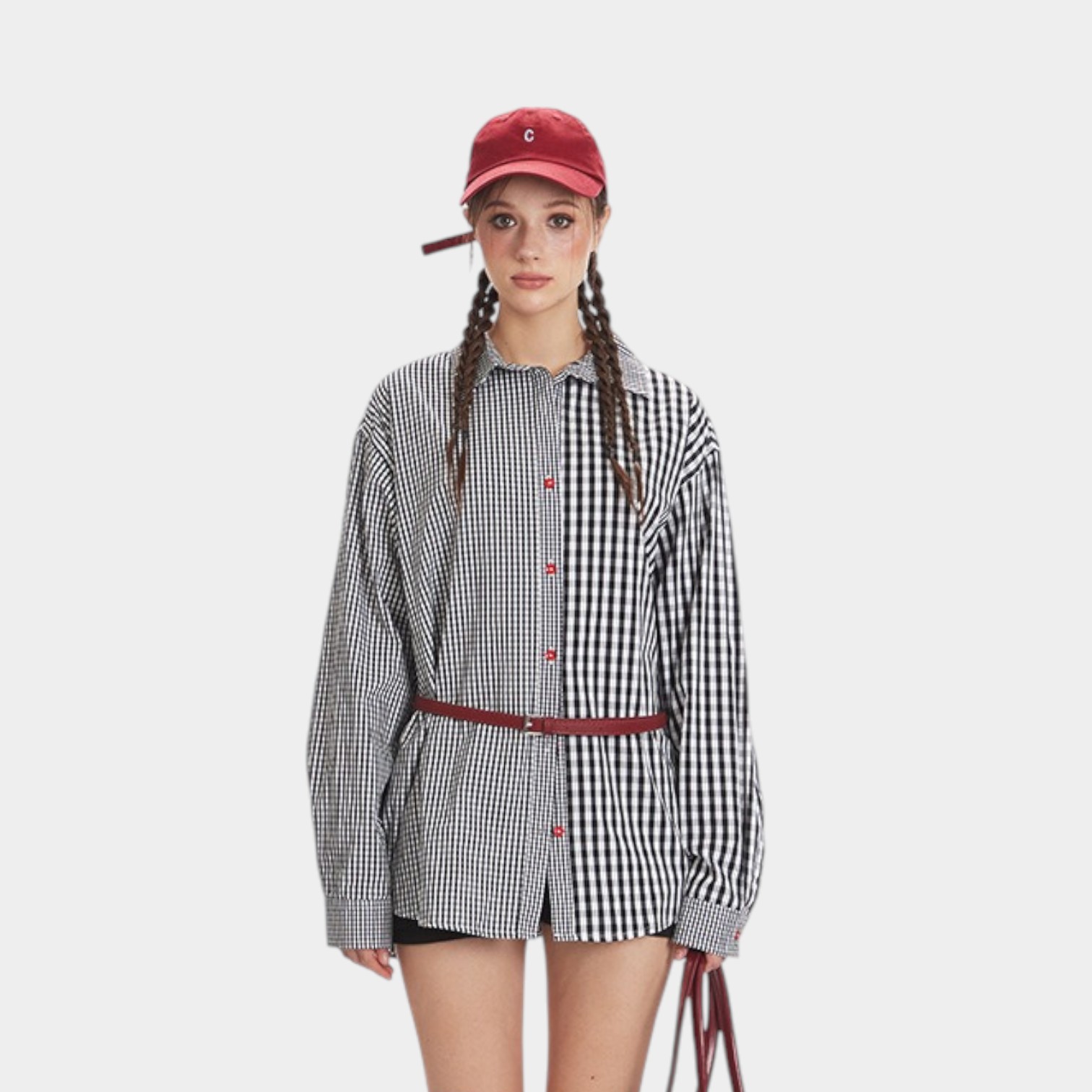 Damen Langarm Freizeithemd mit Karomuster