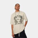 Unisex T-Shirt mit künstlerischem Aufdruck und kurzen Ärmeln