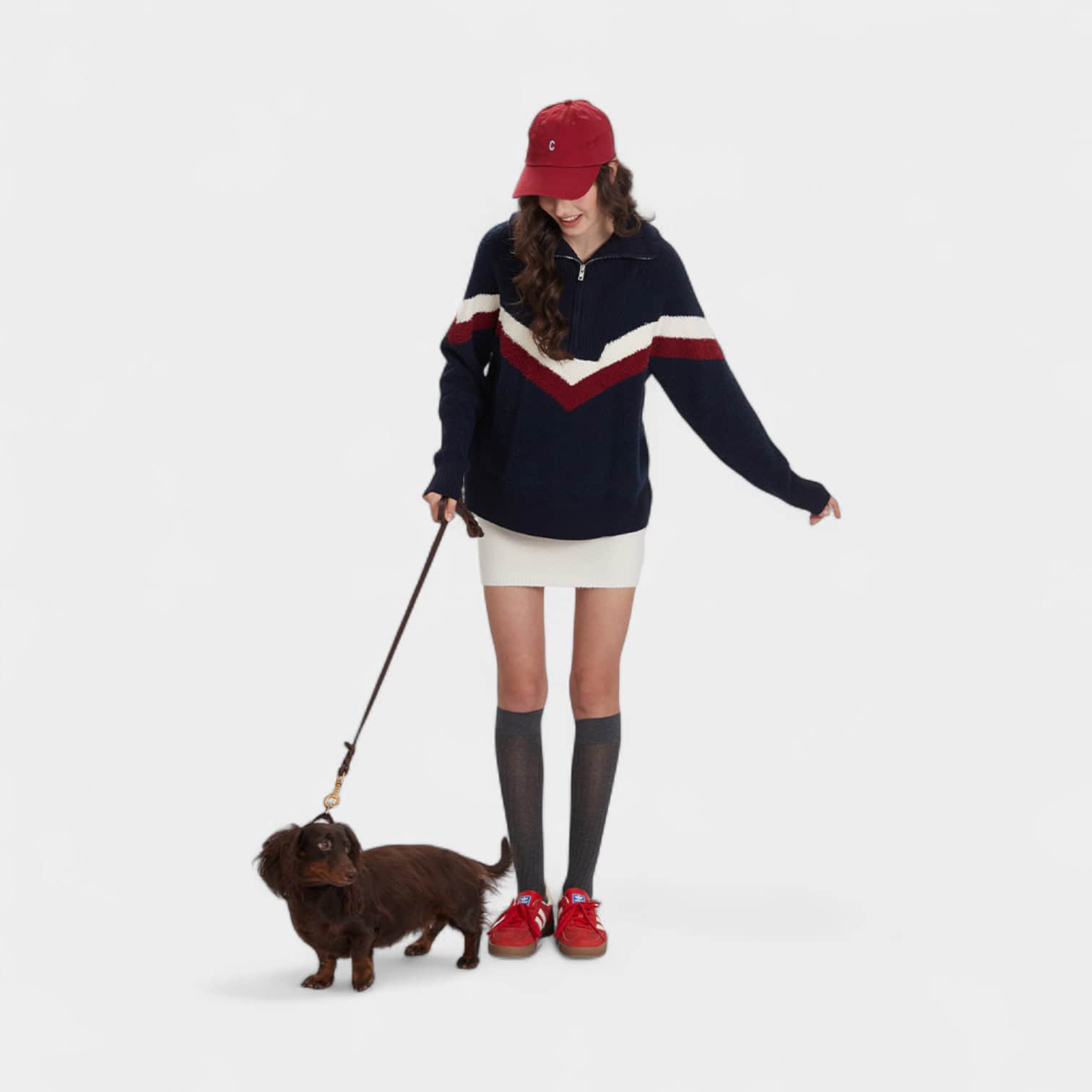 Gestreifter Strickpullover für Damen mit langen Ärmeln – Bild 3