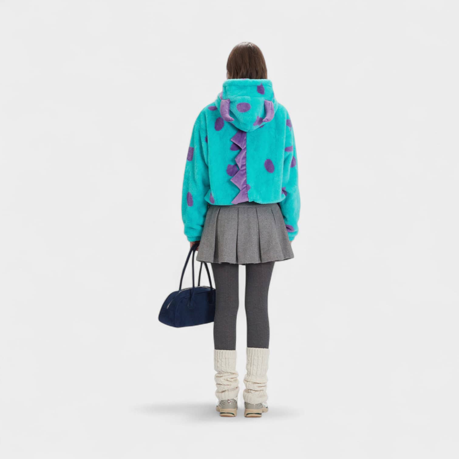 Damenmode Gepunktetes Langarm-Kapuzenpullover – Bild 4