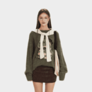 Damen Sweatshirt mit Animal-Print und langen Ärmeln