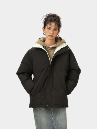 Damen Relaxed Fit/Loose Fit Langarm Steppjacke