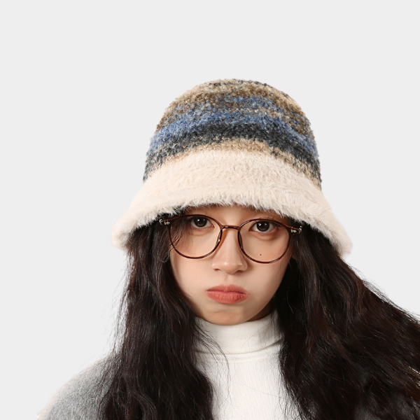 Gestreifter Damen Fischerhut – Bild 2