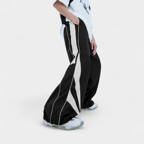 Herren Relaxed Fit/Loose Fit Fallschirmhose – Bild 3