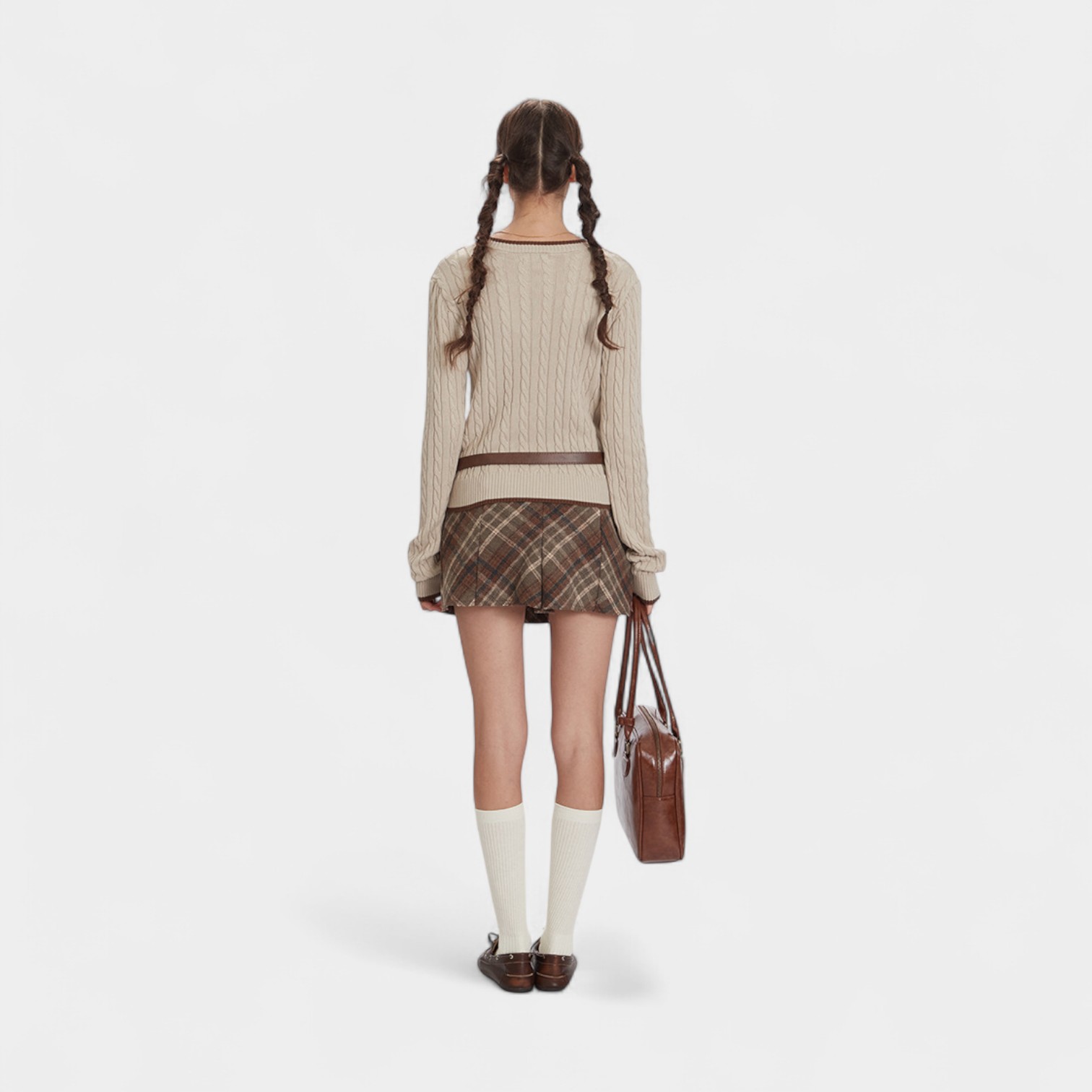 Damen Strickpullover mit Textdruck, lange Ärmel – Bild 3