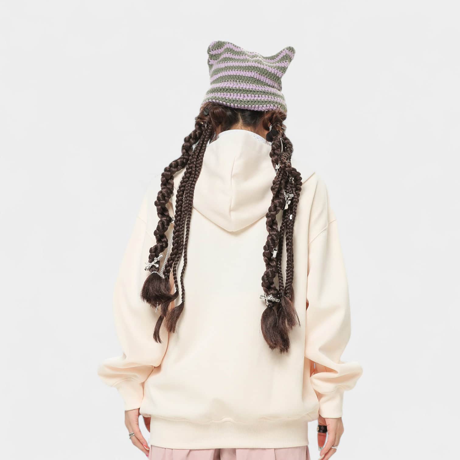 OREETA 2024 American Heavy Wear Men's and Women's Hot Drilling Star Sweater Cardigan Loose Fashion Brand Hooded Sweater