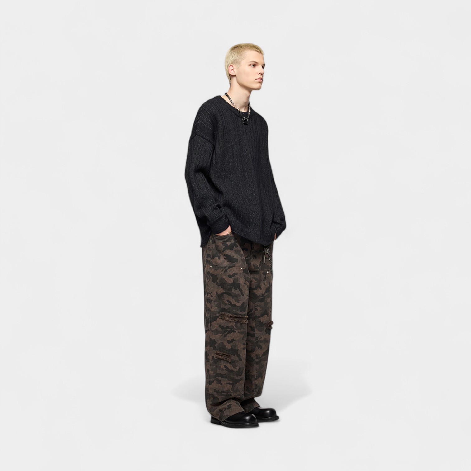 Herren Cargohose mit Camouflage-Muster – Bild 3