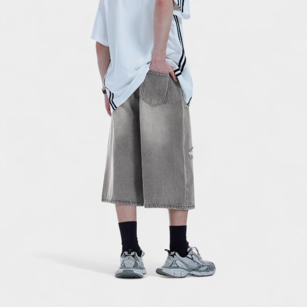 Herren Relaxed Fit/Loose Fit Kurzarm Jorts – Bild 6