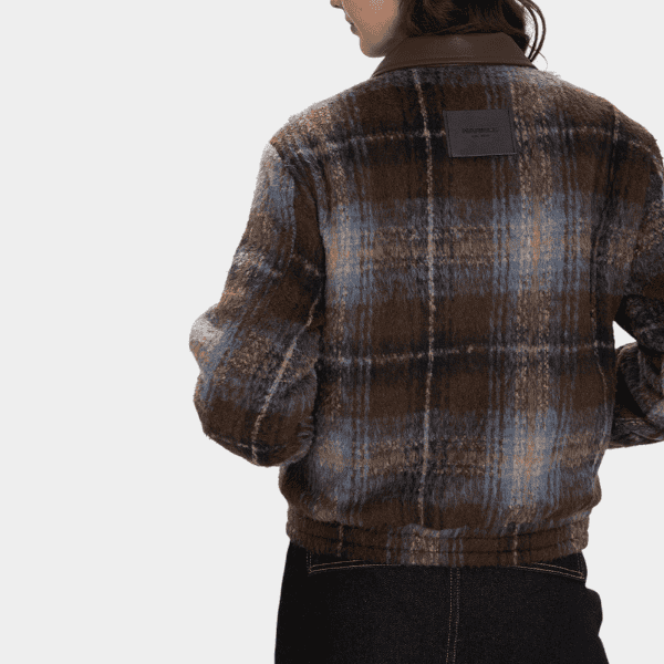 Damen Mantel mit Karomuster und langen Ärmeln – Bild 4