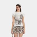 Damen Slim Fit Kurzarm T-Shirt