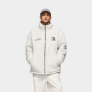 Unisex Fleecejacke mit Textdruck und langen Ärmeln