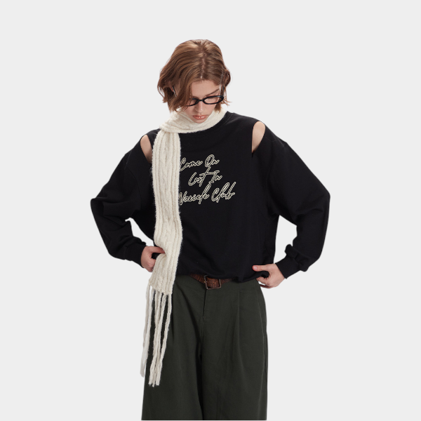 Damen Sweatshirt mit Textdruck und langen Ärmeln – Bild 4