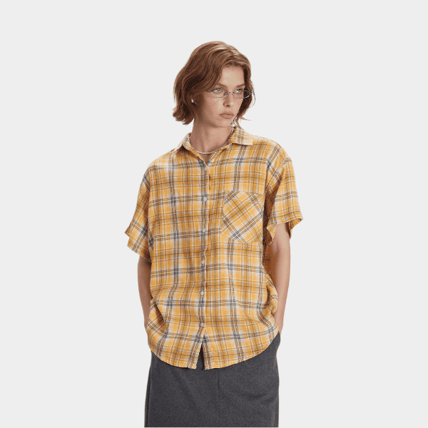 Damen Langarm Freizeithemd mit Karomuster – Bild 4