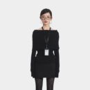 Damen Slim Fit Langarm Strickpullover