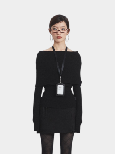 Damen Slim Fit Langarm Strickpullover