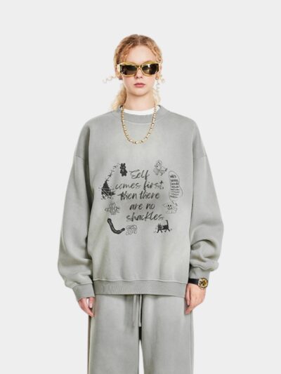 Unisex Artistic print Long sleeves Sweatshirt