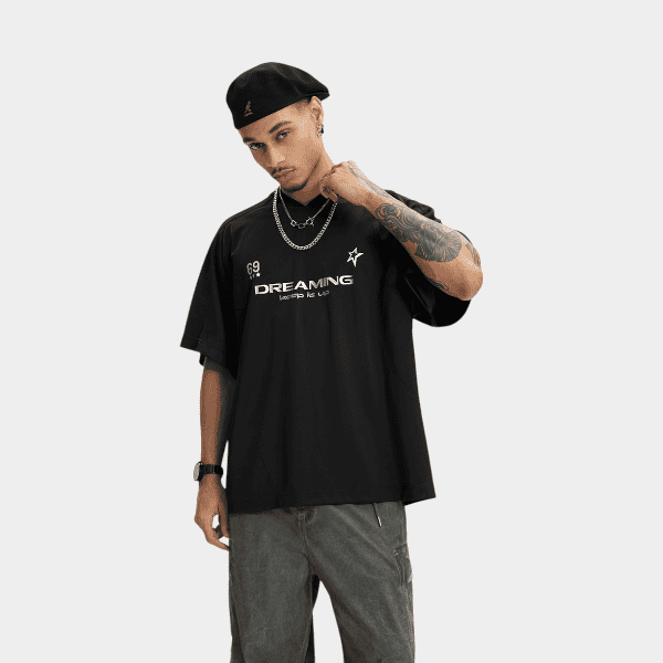 Herren T-Shirt mit Textdruck und kurzen Ärmeln