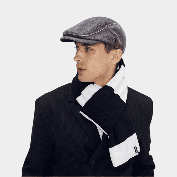 Herren Schiebermütze mit Fischgrätenmuster – Bild 4