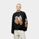 Unisex Sweatshirt mit künstlerischem Druck und langen Ärmeln