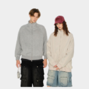 Unisex Übergroße Jacke mit langem Ärmeln und Reißverschluss