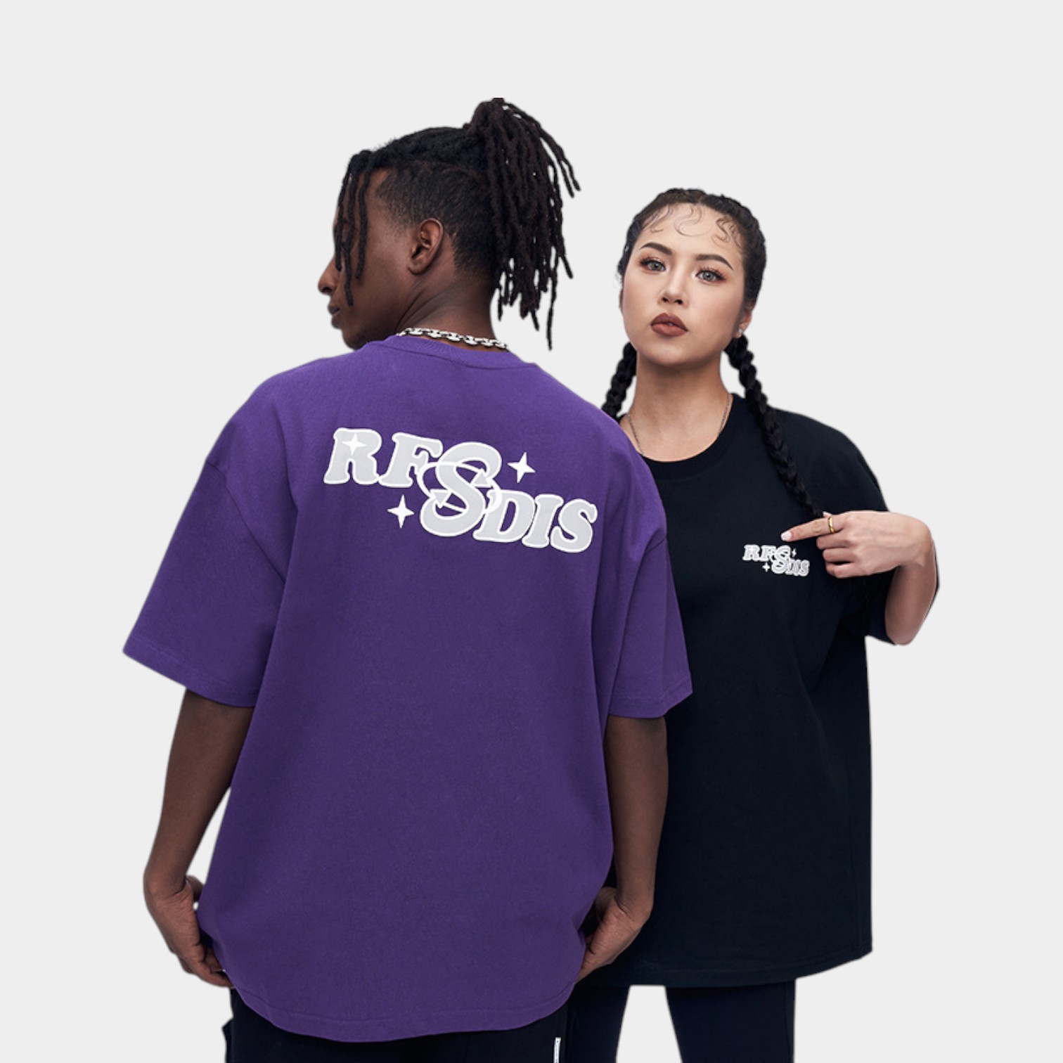 RFSD men's clothing | 2024 spring and summer new American fashion brand T-shirt men's letters funny printed cotton short T