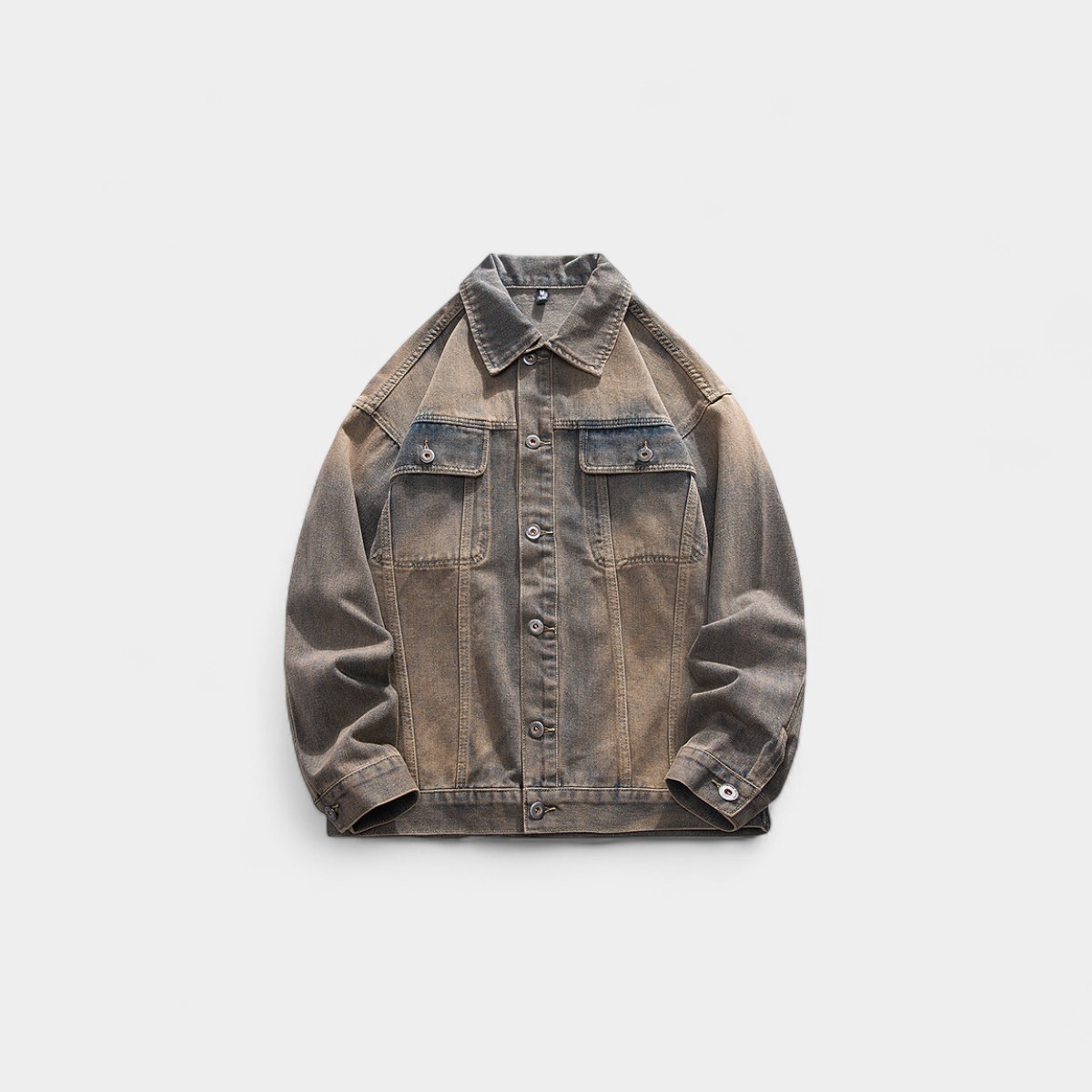 Laike Men's American High Street Denim Jacket Vintage Retro Trendy Autumn Loose Versatile Denim Jacket