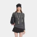 Damen Slim Fit Langarm T-Shirt