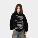 Damen Hoodie mit Textdruck und langen Ärmeln