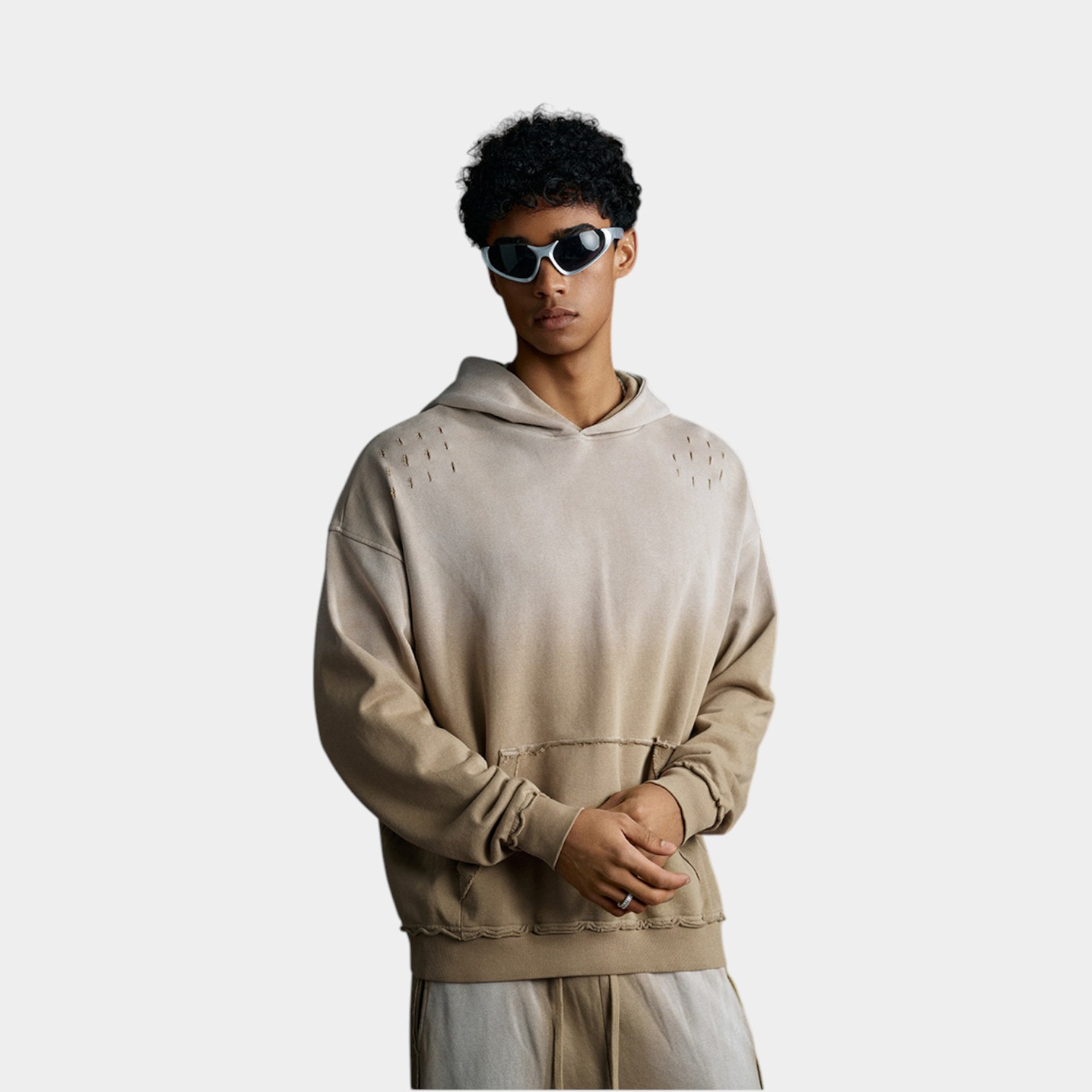 Herren Oversize Langarm Hoodie – Bild 5