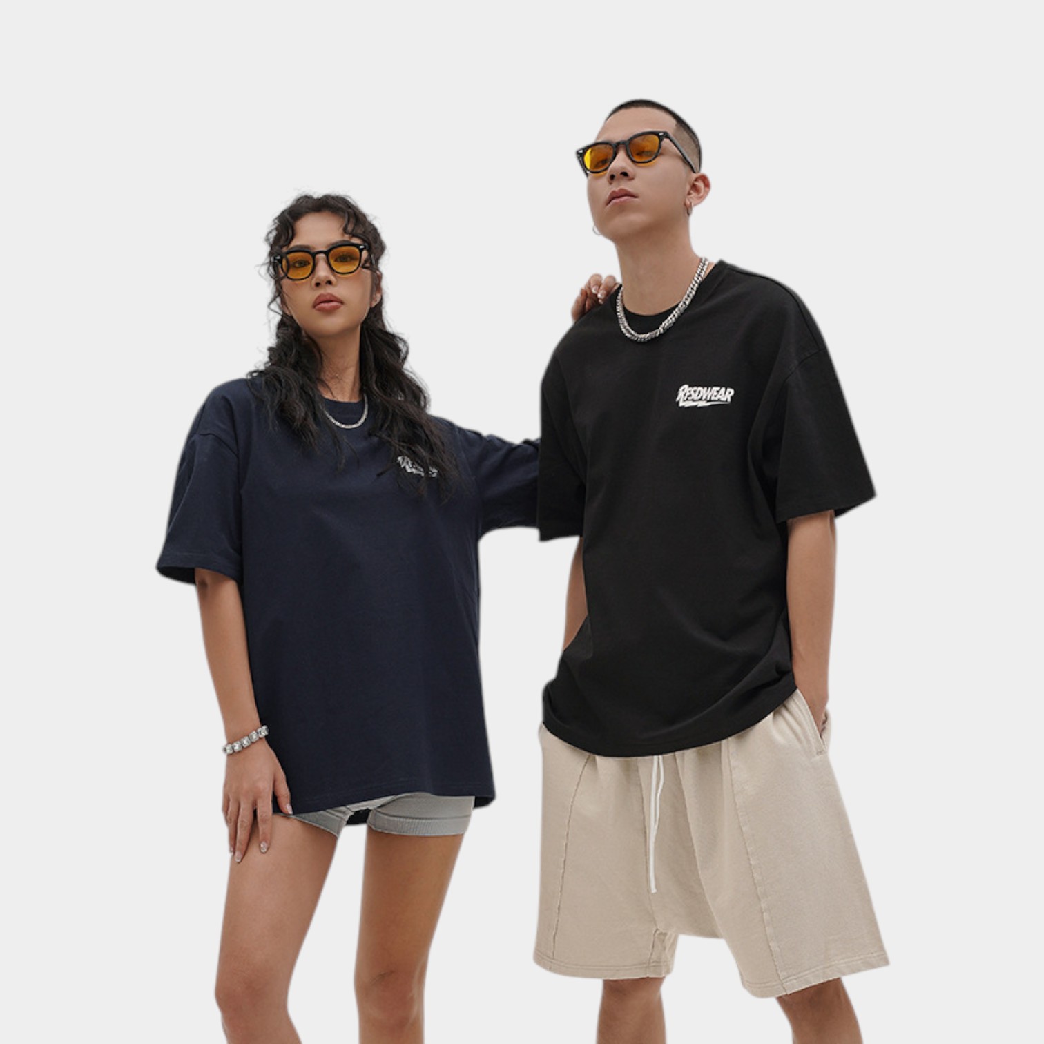 Rfsd Men's Wear | Mechao Printed T-Shirt 2023 Spring and Summer New Trendy Brand Version Loose 230g Pure Cotton Short-Sleeved Men and Women