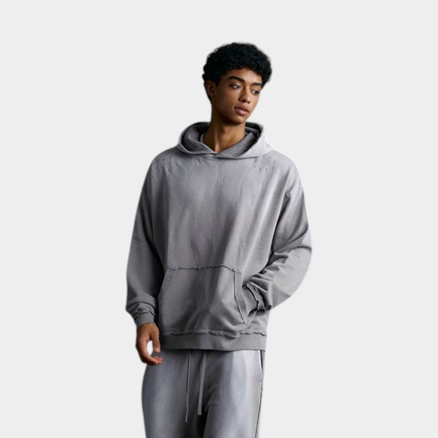 Herren Oversize Langarm Hoodie – Bild 3