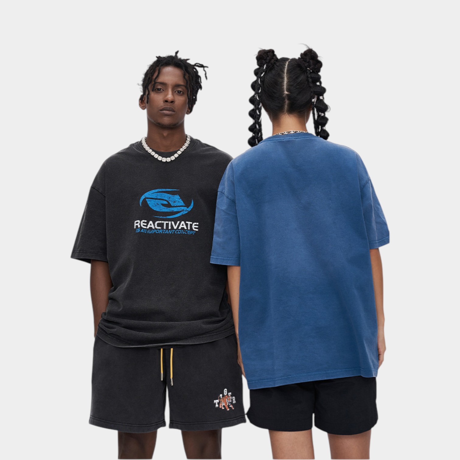 Unisex T-Shirt mit Textdruck und kurzen Ärmeln