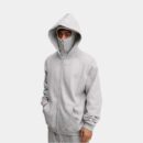 Herren Oversized Langarm Reißverschluss Jacke