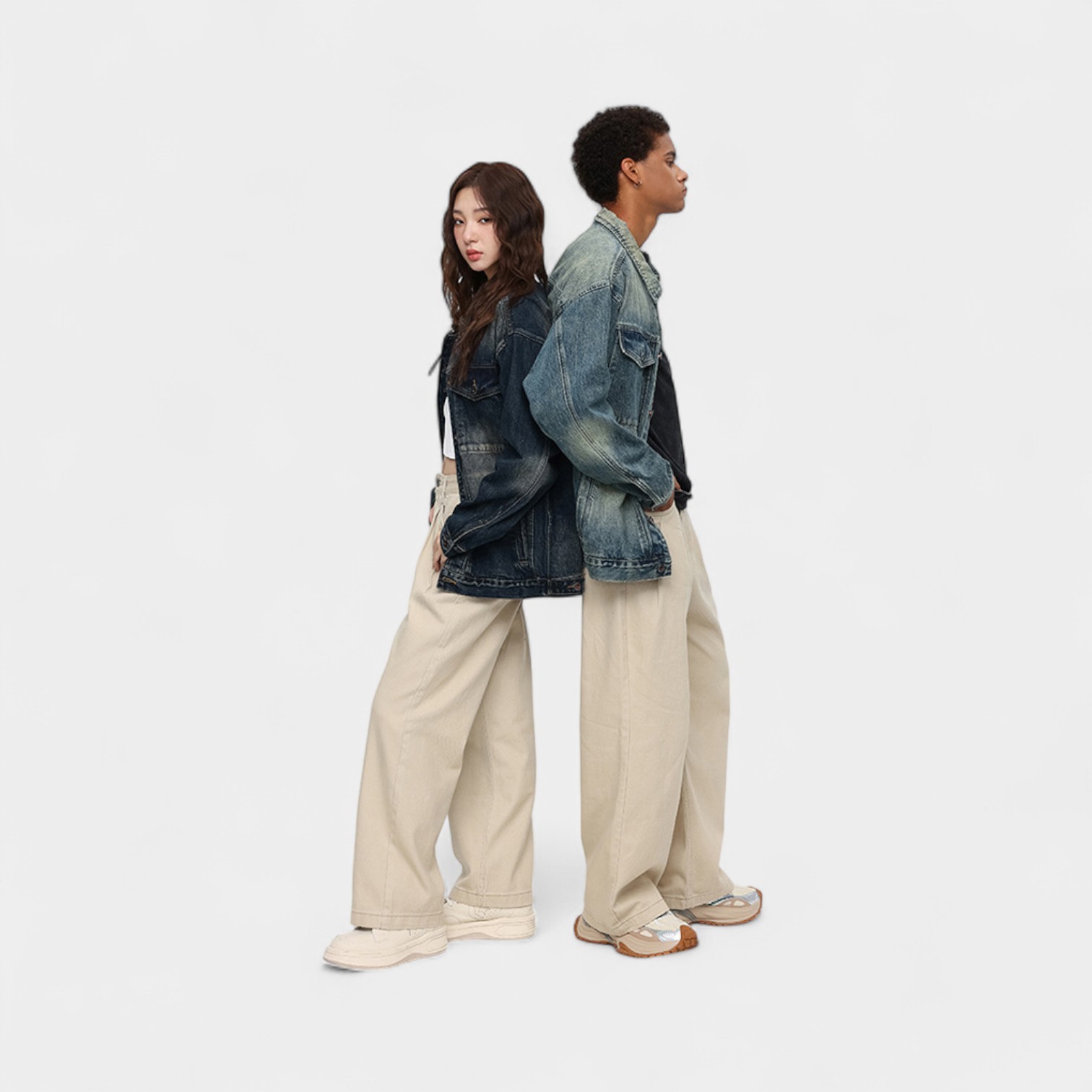Unisex Oversized Jeansjacke mit langen Ärmeln – Bild 5