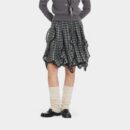 Damen karierter Faltenrock