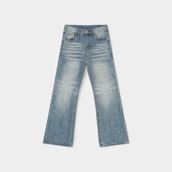 Nirben Denim | American Jeans Men's Washed Loose Straight Pants High Street Fashion Brand Joker Pants
