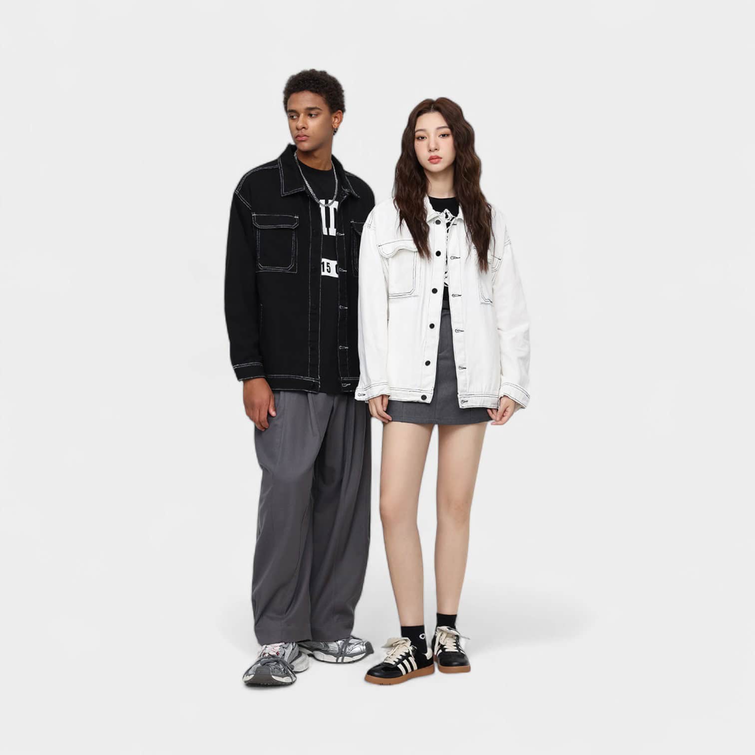 Unisex Oversized Jeansjacke mit langen Ärmeln – Bild 2