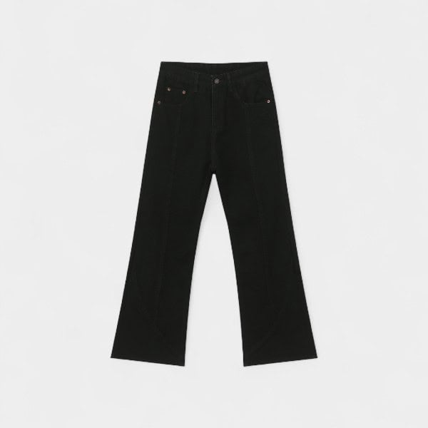 Nirben Denim | Black Micro-La Jeans Men's Loose Straight American vibe High Street Fashion Brand Casual Pants